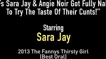 the curvy milf sara jay dives into a steamy bisexual encounter, licking and scissoring with her gf