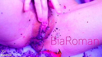 Uh, like bare toes crushin' juicy fruit, ya know, with all that wet and squirting mess everywhere?