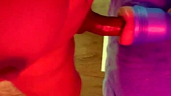 shemale bya lessa explodes cumshot bareback toy play