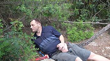 aixmen la cubana fucks wildly in forest car with monster cock