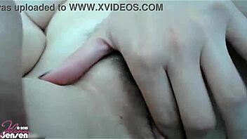 jelena jensen teases huge natural tits and hairy bush in lingerie