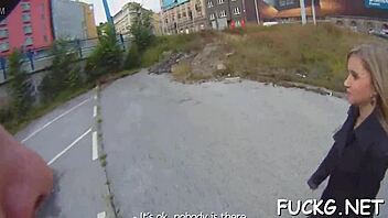 spy glasses guy pounds teen's wet fur pie hard