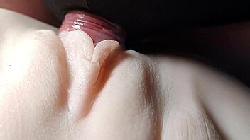 fucking her shaved pussy feels tight and incredible up close