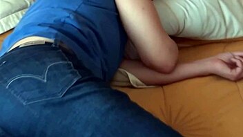 pulling jeans down to finger pussy before bbc fuck