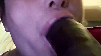 Watch me worship his huge cock with sloppy deepthroat and cum swallow