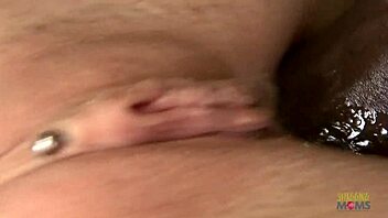 short hair tattooed babe blows black guy anal creampie riding