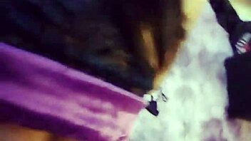 sexy latina nerd in lingerie teases muscular body homemade