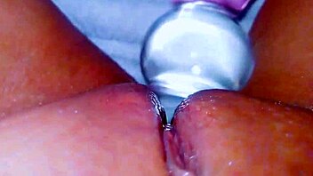 curious coed squirts huge on glass toy watching?