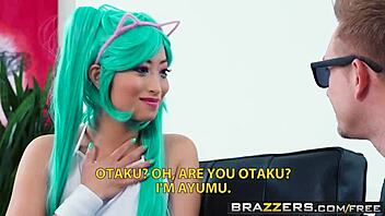 brazzers exxtra: ayumu kase dominates bill bailey to otaku orgasm!
