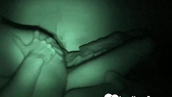 nightcam catches sexy beauty moaning through intense amateur fuck