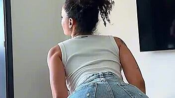 brunette latina nasty deepthroat pov swallows every drop