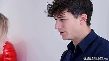 Melody marks shy petite teen pornstar kisses and deepthroats in hardcore fantasy