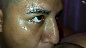 watch my eyes hubby while i make you clean this creampied pussy!