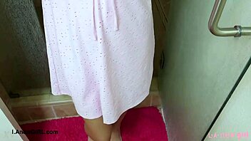 pretty asian teen 18+ took a shower