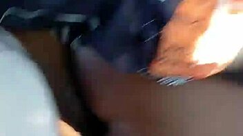 ebony beauty cums hairy in outdoor bushes