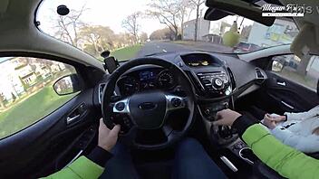 lili charmelle stops car for wild creampie fuck on the spot