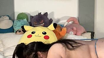 Latino couple flashes asses then fucks passionately around house