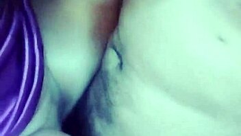 sexy latina nerd in lingerie teases muscular body homemade