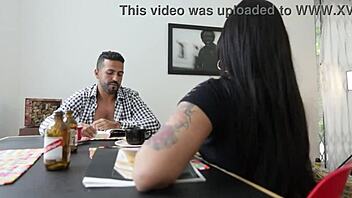 that sexy brazilian latina tattooed beauty seduces me hard while studying together