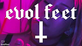 Smoking goddess feet worship deepthroat choke gagging toes