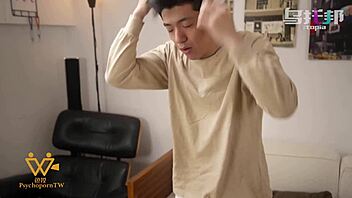 taiwanese milf boss ambushes me for deepthroat creampie at home