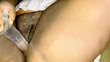 Juicy BBW Remi Toys Tight Hairy Pussy Furiously Hard