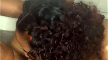 Gagging Deep On Neighbor's Huge Cock In Steamy Shower