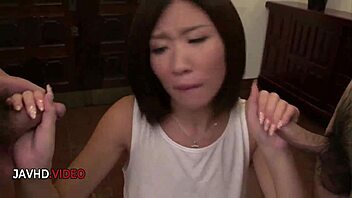 naughty asian office trio passionate fuck fest