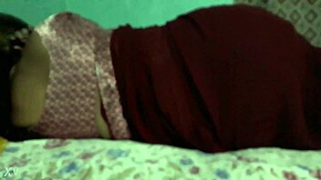 sanjana shows off her juicy ass curves in that tight maroon saree