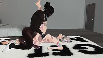 fucking tattooed brazilian babe's ass with monster bbc hardcore