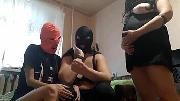 Pregnant neighbor joins us for dirty talk threesome