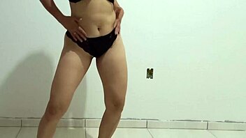 The trucker husband is traveling and she's dancin for me.