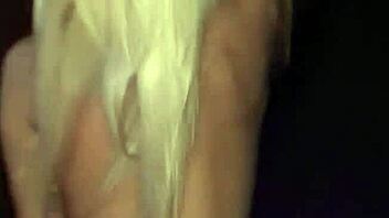 russian milf nikita masturbates big tits pussy for christmas