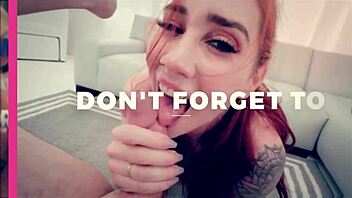 Brunette Babe Deepthroats Sloppy Cock After Game Handjob