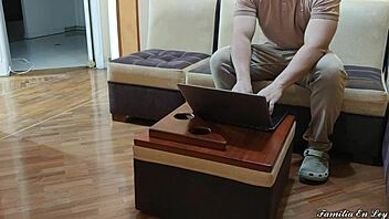 i fuck hot married asian wife while hubby works laptop