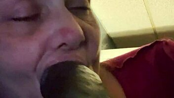 Watch me worship his huge cock with sloppy deepthroat and cum swallow