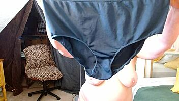 dawnskye1962 flaunts curves fuzzy pussy and thong in panty parade