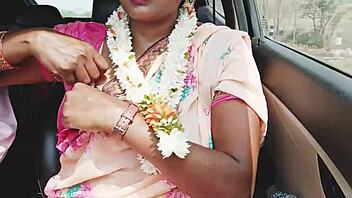 desi aunty moans dirty in steamy car hardcore fuck