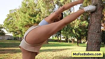 Hot brunette Cami Strella flaunts her AMAZING BIG NATURAL TITS seducing Charles Dera for HARDCOR E PUSSY FUCKING