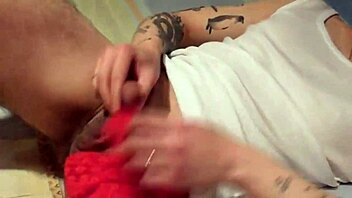 My stepsis catches me with her panties and swallows my load