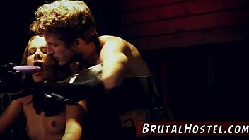 Bound teen flashes tiny tits in desperate bondage wait