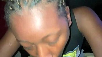 Oh teen neighbor, your sloppy deepthroat ebony blowjob ends in creampie!