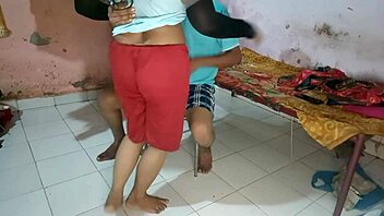 Indian girlfriend rides boyfriend's big cock hardcore style