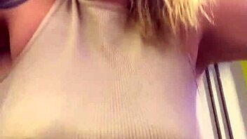 Gym sweat soaks see-through shirt teasing wet pussy curves