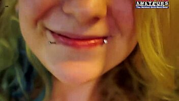 Skinny Blonde Coed Chelsie R's Mouth and Pussy Jizzed After Hard Fuck!