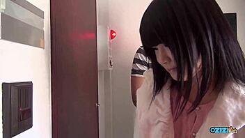 😏 bathroom sneak with asian babe sucking cock swallowing cum 💦