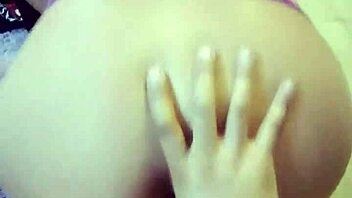 sexy latina nerd in lingerie teases muscular body homemade