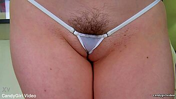 angelique kithos teases with no panties in close up hairy pussy solo 4k