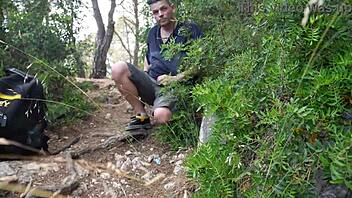 aixmen la cubana fucks wildly in forest car with monster cock