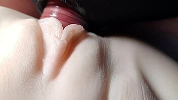 fucking her shaved pussy feels tight and incredible up close